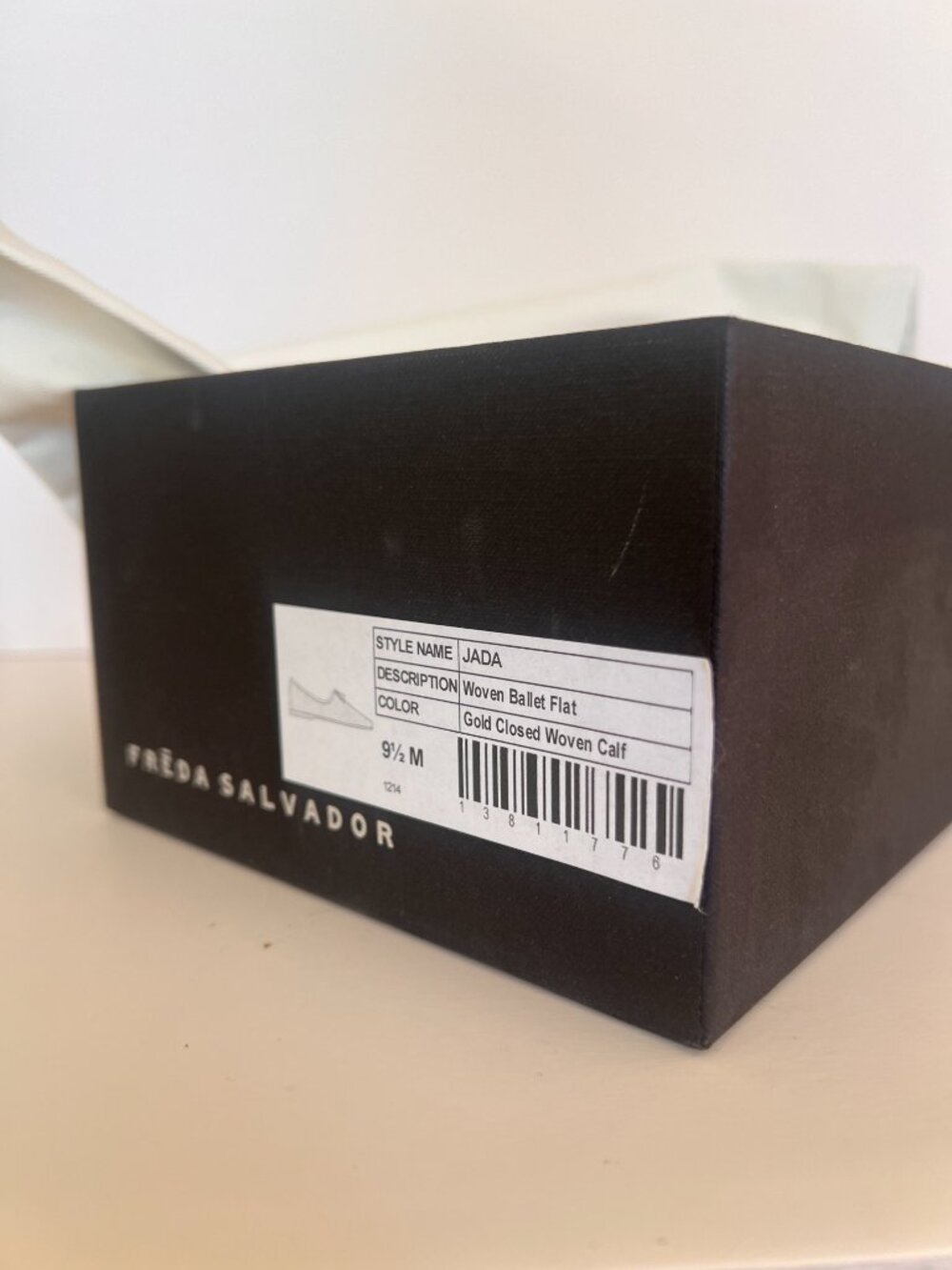 Freda Salvador Jada Square Toe Ballet Flat in Gold - Picture 9 of 10